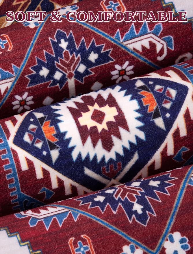 SERISSA Runner Rug for Hallways, Extra Long Boho Rug Ultra Soft Vintage - Image 6