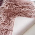EasyJoy Faux Sheepskin Rug, Fluffy Faux Fur Rug, Ultra Soft Shag Area Rug - Image 5