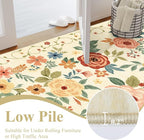 DUKINO 2x3 Rugs for Entryway, Floral Indoor Washable Door Mat, Non Slip Boho - Image 6