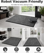 Mibao Front Door Mat Indoor Entrance, Dirt Trapper Welcome Mat - Image 5