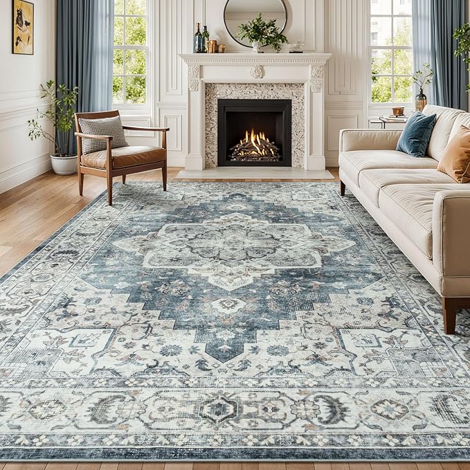 Lessymo 8x10 Vintage Medallion Rug - Image 4