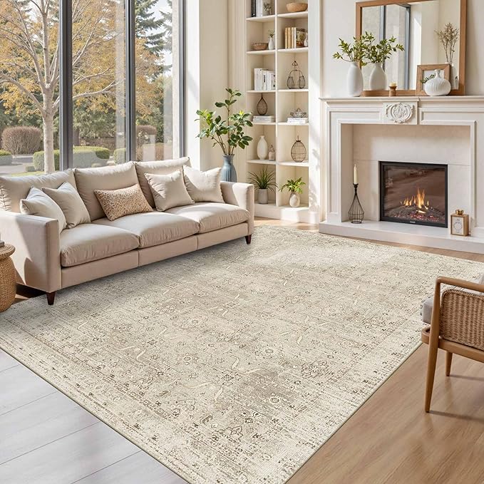 Rugxara 6x9 Area Rugs for Living Room Bedroom, Vintage Floral Retro Boho Non - Image 4