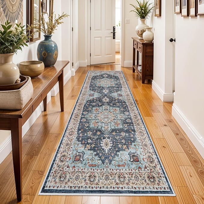 Washable Oriental Hallway Runner Rug by TOPRUUG