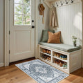 RELEANY Area Rugs Small 2'x4' Washable Non-Slip, Floral Vintage Distress by RELEANY