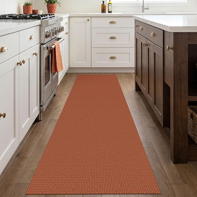IOHOUZE Washable Runner Rug 2.6x8 Non Slip Rubber Backed Wide Hallway Runner - Image 2
