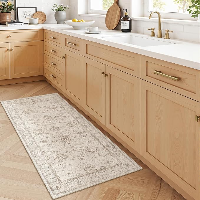 Madane 2x4 Washable Rugs for Entryway, Low Pile Non-Slip Small Area Rug Kitchen - Image 2