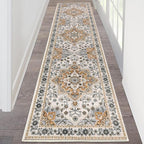 HEBE Hallway Runner Rug 2'x8' Washable Vintage Distressed Area Rugs Non Slip by HEBE