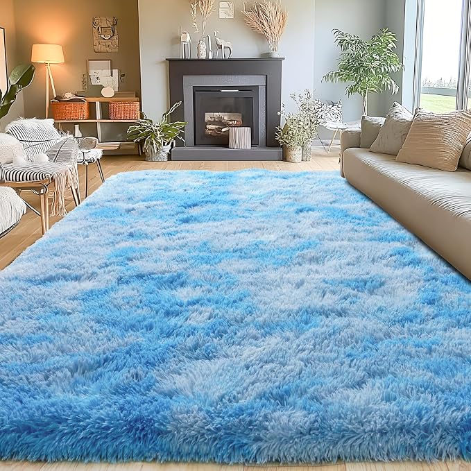 Area Rugs for Living Room 6x9, Ultra Soft Fluffy Rug for Bedroom, Modern Shaggy - Image 2