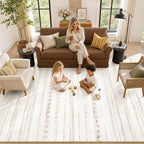 Nakagishi 8x12 Area Rugs Living Room: Washable Boho Large Neutral Soft - Image 8