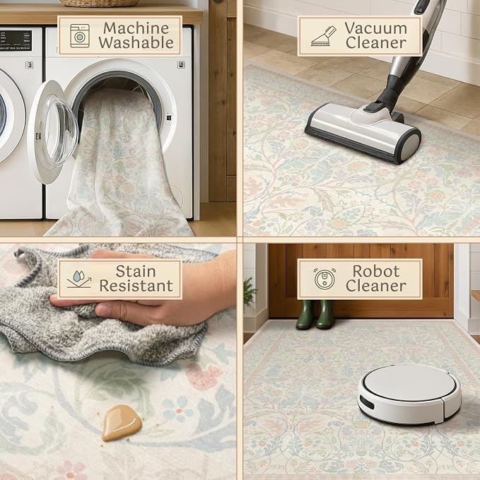 Soft Washable Runner Rug 2x6 Non Slip - Image 4