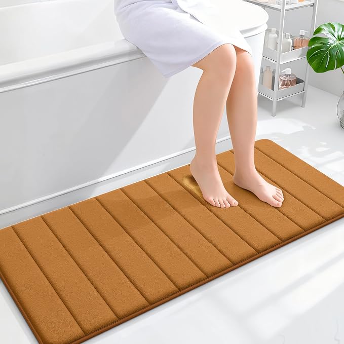OLANLY Memory Foam Long Bathroom Rugs Runner 47x20, Super Soft Absorbent Bath by OLANLY