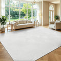 Pauwer 9x12 Washable Area Rugs for Living Room Modern White Solid Color Soft by Pauwer