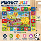 ABC Kids Play Rug, Non-Slip Classroom Carpet, 78.7" x 59" | Colorful ABC pattern - Image 2