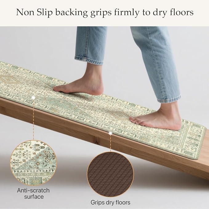 GENIMO Kitchen Mats for Floor 2PCs, Washable Anti Fatigue Mat for Cushioned - Image 4