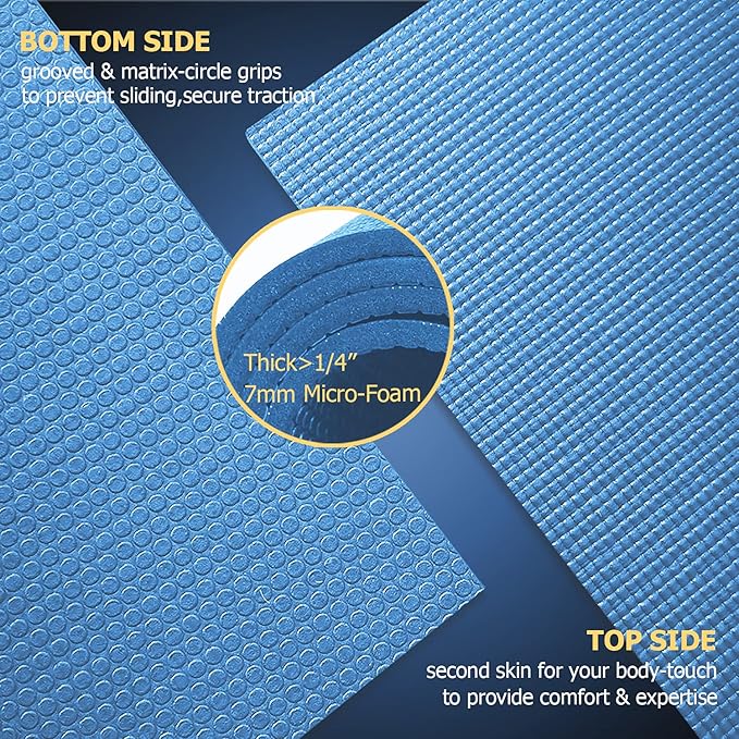 GXMMAT Large Yoga Mat 12'x6'/10'x6'/6'x8', Extra Thick Workout Mats - Image 3