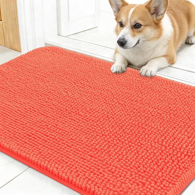 OLANLY Dog Door Mat for Muddy Paws 30x17, Absorbs Moisture and Dirt, Absorbent by OLANLY