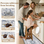 Boho Kitchen Mats for Floor 2 Piece Set Anti Fatigue Cushioned PVC Kitchen Rugs - Image 5