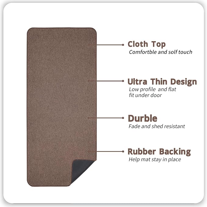 Bosap Bath Mat, Ultra Thin Bathroom Runner Rugs, Large Bath Mats - Image 2