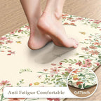KIMODE Kitchen Mats for Floor Anti Fatigue, Flower Butterfly Kitchen Rugs Sets - Image 3