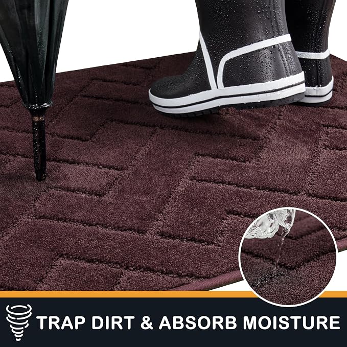 PURRUGS Dirt Trapping Door Mat 24" x 59", Non-Slip Machine Washable Entry Rug - Image 5