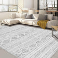 Nakagishi 8x10 Area Rug Living Room: Washable Boho Large Neutral Soft Farmhouse by NakagishiAreaRug
