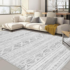 Nakagishi 8x10 Area Rug Living Room: Washable Boho Large Neutral Soft Farmhouse by NakagishiAreaRug