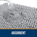 OLANLY Toilet Rugs U-Shaped 24x24, Extra Soft Absorbent Chenille Contour - Image 4