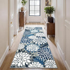2x6 Washable Runner Rug for Hallway Tropical Botanical Modern Floral Chenille - Image 6