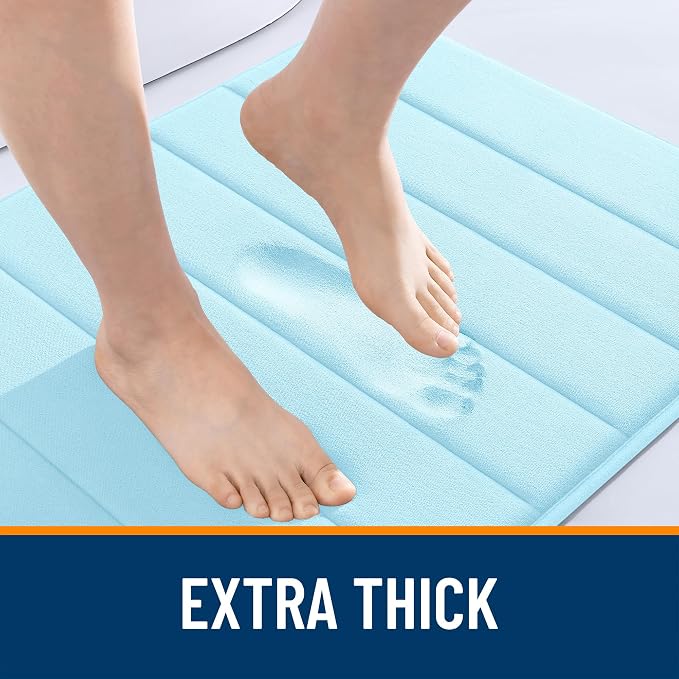 OLANLY Memory Foam Bath Mat 40x24, Super Soft Absorbent Bathroom Rugs, Quick Dry - Image 6
