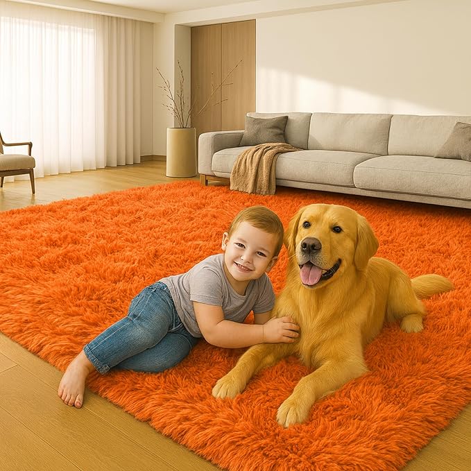 Area Rugs for Living Room, Long Shaggy Furry Carpet Plush Fluffy Carpet - Image 5
