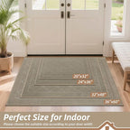 BEQHAUSE Dirt Trapper Door Mat 24" x 36", Doormat Non-Slip Entryway Rugs - Image 2
