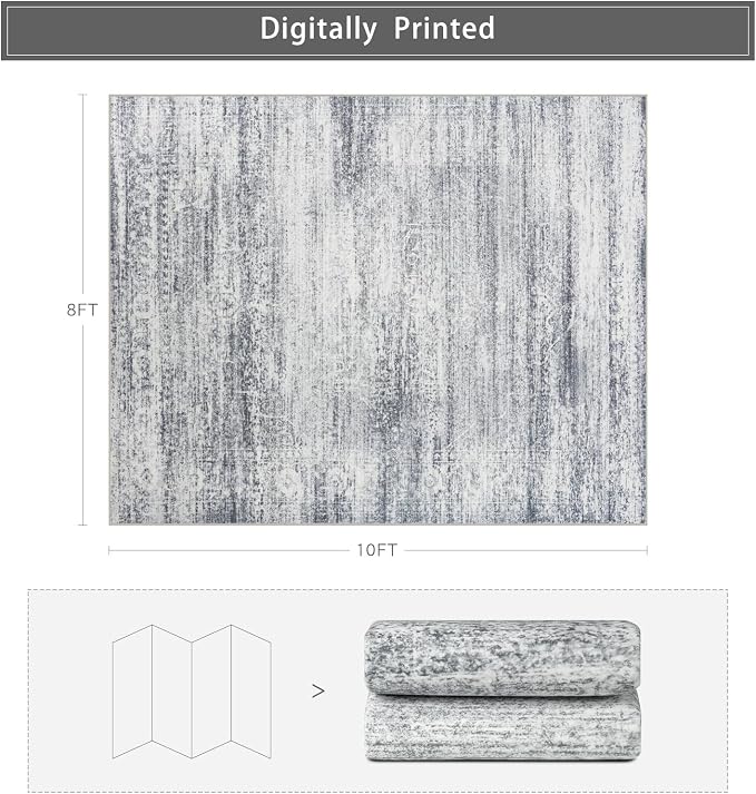 Srugn Washable Rugs 8x10 Area Rugs - Image 2