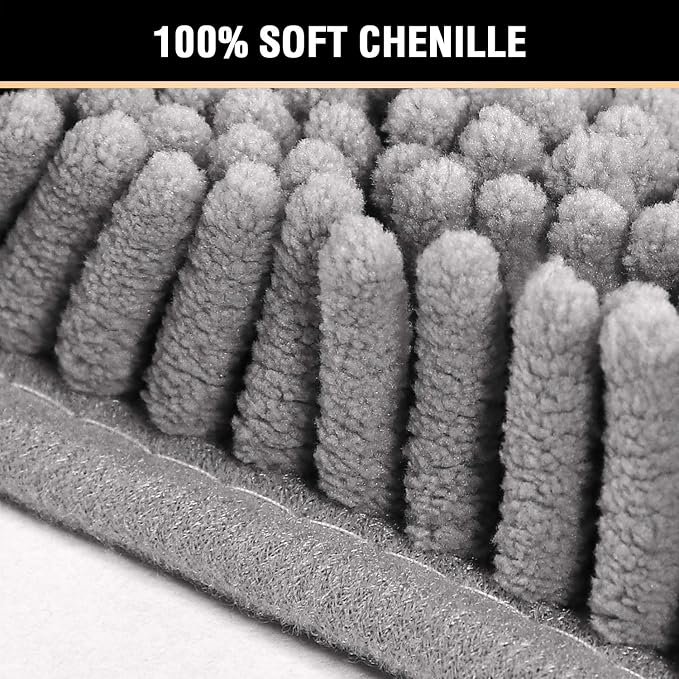H.VERSAILTEX Microfiber Bath Rugs Chenille Floor Mat Ultra Soft Washable - Image 3
