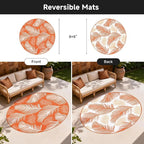 Pauwer Waterproof Outdoor Rug 8ft, Reversible Plastic Straw Patio Camping Rug - Image 2