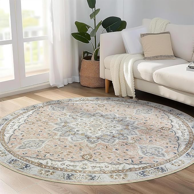 Ultra-Thin Washable 4ft Round Rug - Image 4