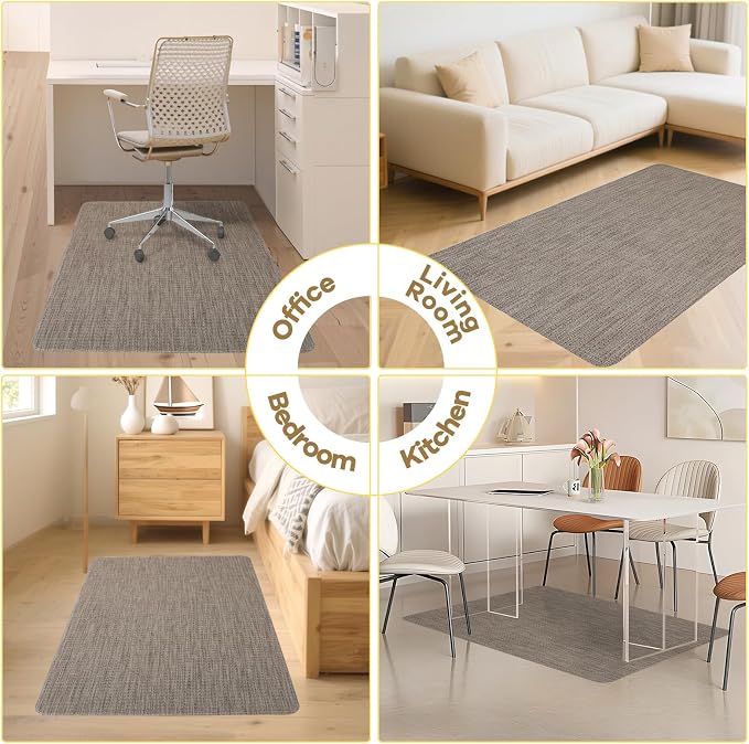 BesWin Large Office Chair Mat for Hardwood Floor, Heavy Duty Anti-Slip Floor - Image 8