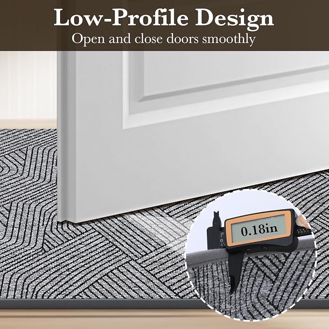 Indoor Door Mat 36"x59" Large, Low-Profile Welcome Front Door Mat Indoor - Image 3