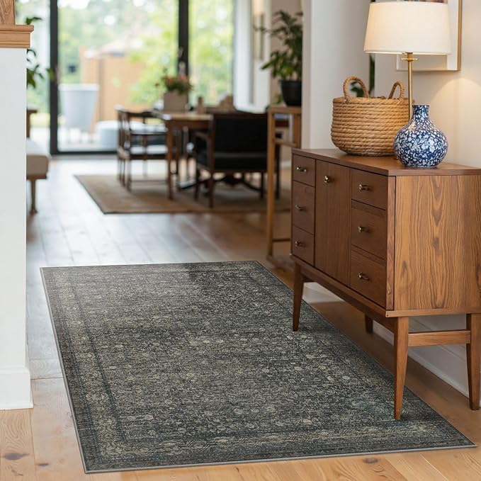 Rugxara 3x5 Washable Entryway Rug, Non Slip Boho Runner Rugs - Image 3