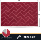 PURRUGS Easy Care Area Rug 6ft x 9ft, Non-Slip Machine Washable Entry Rug - Image 2