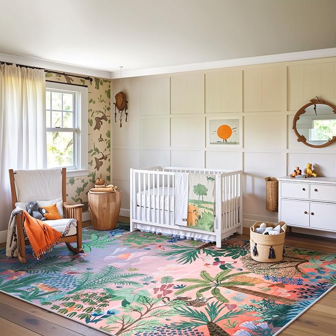LIVEBOX Jungle Rug 9 x 12 Rug Purple Room Rugs - Image 7