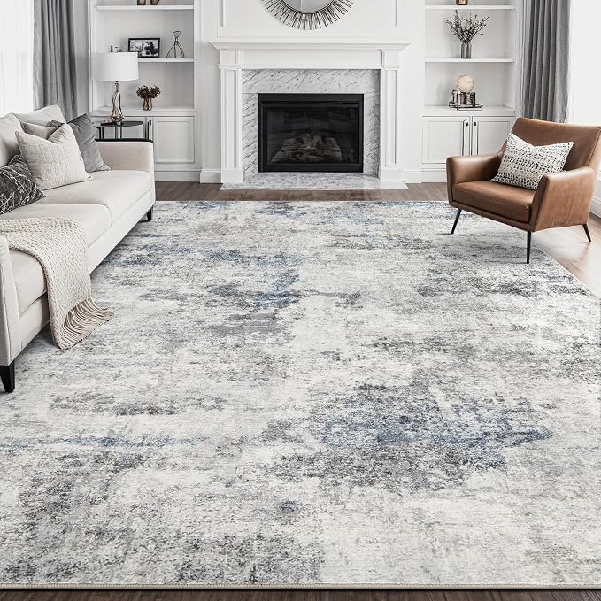 DMOYEST 7x9 Area Rugs for Living Room, Washable Large Abstract Rug, Non Slip by DMOYEST