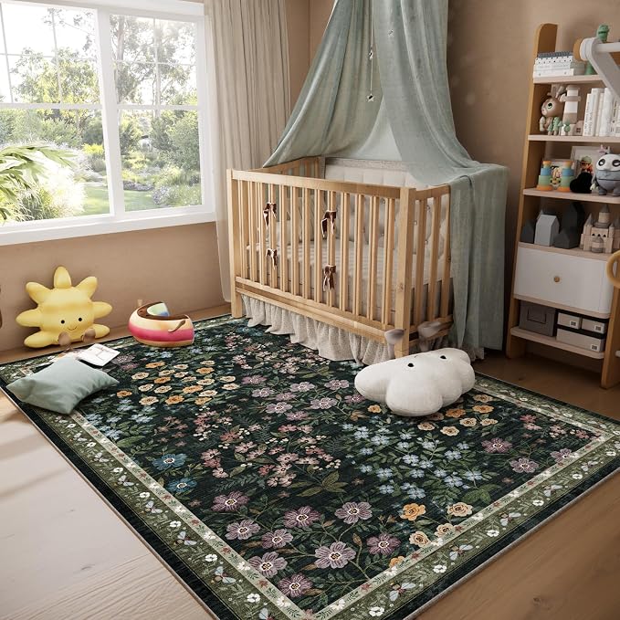 Machine Washable Living Room Rug: 5x7 Area Rugs - Image 6
