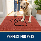 OLANLY Dog Door Mat for Muddy Paws 30x20, Paw Print Design, Absorbs Moisture - Image 6