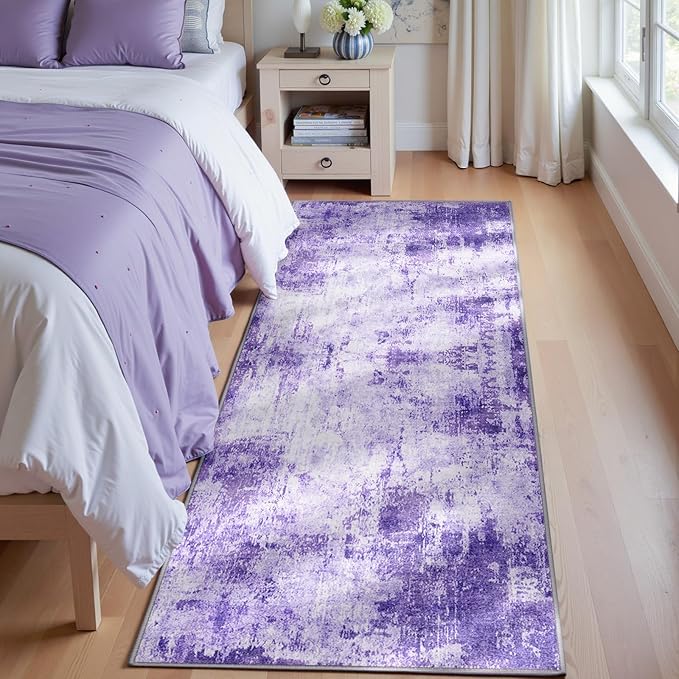 RELEANY Washable Area Rugs 2'x8' Non-Slip Modern Abstract Soft - Image 4