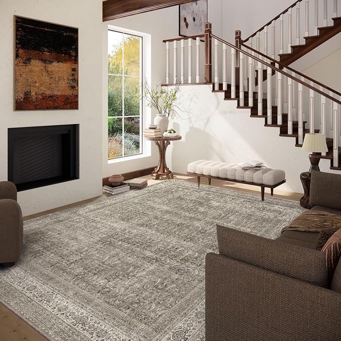 palohom 10x14 Area Rug Washable Rugs: Living Room Rug Stain Resistant Non Slip - Image 2