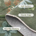 Lahome Floral Rugs for Entryway, 2X3 Washable Kitchen Rugs Ultra-Thin Soft Rug - Image 7