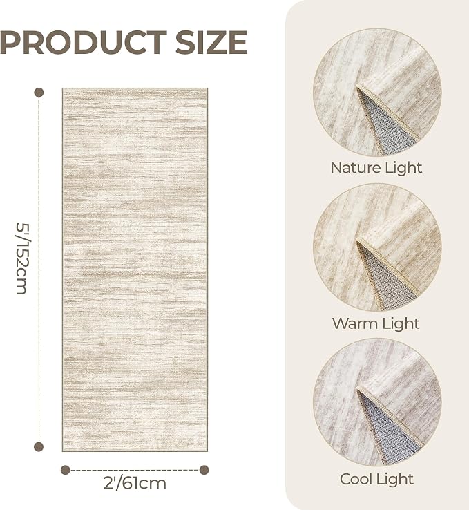 2x5 Rug Runner Washable for Entryway, Soft Bathroom Rugs - Image 2