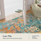 Lahome Modern Abstract Area Rugs 9x12 Living Room Rug, Washable Rugs - Image 7