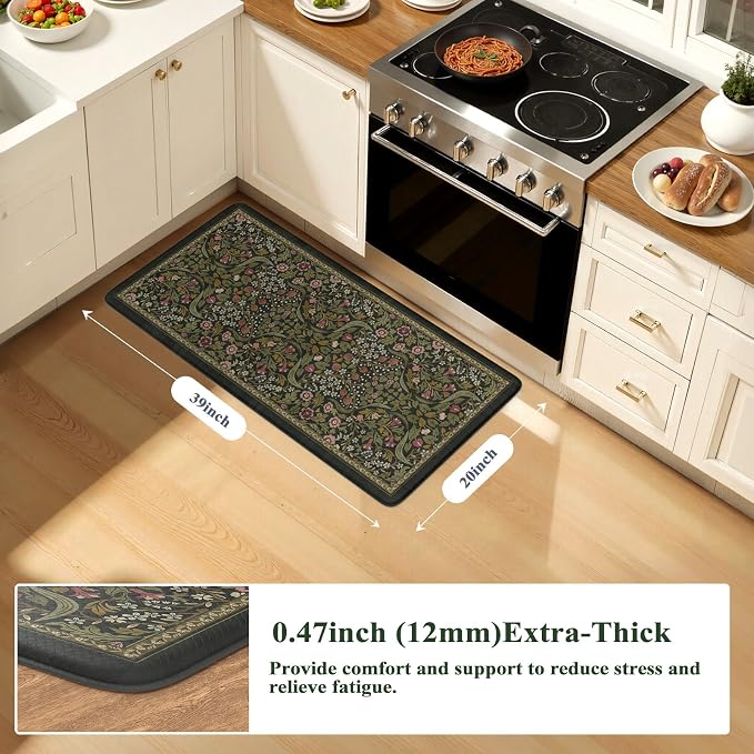 Collive Kitchen Mats for Floor, Cushioned Anti Fatigue Mat Non Slip Waterproof - Image 2