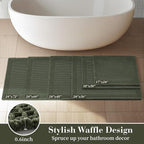 RESARE Waffle Bath Mat for Bathroom, Super Absorbent Bathroom Rugs Non Slip - Image 5